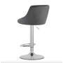 Барний стілець Leobert Kast з спинкою 2 штуки сірий