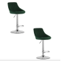 Барний стілець Leobert Kast з спинкою 2 штуки зелений