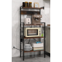 Стелаж Costway Surette з місцем для мікрохвильової печі та з двома розетками в стилі Loft