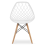 Стул Leobert Sakai с деревянными ножками ажурная спинка белый