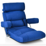 Крісло-диван Costway Mary підлогове з підлокітниками синій