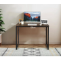 Письмовий стіл Costway Homart із сталевим каркасом коричневий