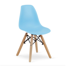 Дитячий стільчик Leobert Zubi зі спинкою блакитний