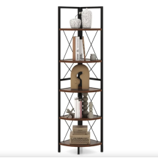 Етажерка Costway Signal кутова із металевим каркасом в стилі Loft