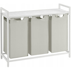 Корзина для белья Leobert Chariot с тремя отделениями 3 x 38л белая