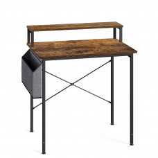 Комп'ютерний стіл Leobert NanoDesk з поличкою для монітора, коричневий #LWD080B01V1