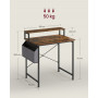 Комп'ютерний стіл Leobert NanoDesk з поличкою для монітора, коричневий #LWD080B01V1