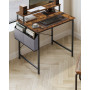 Комп'ютерний стіл Leobert NanoDesk з поличкою для монітора, коричневий #LWD080B01V1