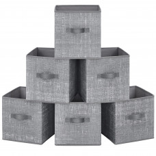 Набір складаних органайзерів для зберігання Leobert CubeFit (6 шт), сірий #ROB026G26V1