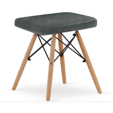 Табурет Leobert Werk квадратный с деревянными ножками серый