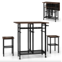 Комплект барний Costway Ravelli розкладний стіл з стільцями в стилі Loft