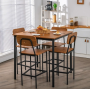 Комплект меблів Costway Karen барний стіл з стільцями