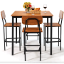 Комплект меблів Costway Karen барний стіл з стільцями