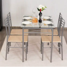 Комплект меблів Costway Corners обідній стіл з стільцями