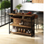 Тумба Costway Dent двосторонній домашній бар в стилі Loft