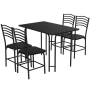Комплект меблів Costway Katarina стіл і 4 стільці чорний