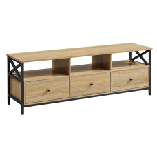 Тумба під телевізор Leobert Kamila в стилі Loft з 3 шухлядами натуральний #LTV301B11