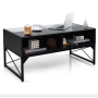 Журнальний стіл Costway Moderne з підсвіткою чорний