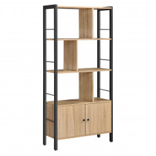 Стелаж для книг Leobert Visby з тумбою у стилі Loft, сонома #LBC022B11