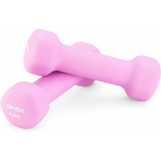 Гантелі для фітнесу неопренові Gymtek Hex 2х0,5кг рожевий