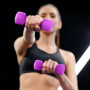 Гантелі для фітнесу неопренові Gymtek Hex 2х3кг фіолетовий