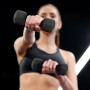 Гантелі для фітнесу неопренові Gymtek Hex 2х4кг чорний