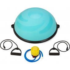 Балансувальна півсфера Gymtek Flex Core Half Ball 58 см з еспандерами + насос блакитний