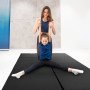 Гімнастичний мат Gymtek DuoFlex 240×120×4см складаний для фітнесу чорний
