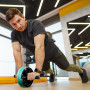 Ролик для пресу подвійний Gymtek блакитний