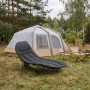 Шезлонг-ліжко туристичне Outtec Sun Zen розкладне м'яке з матрацом чорний