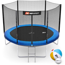 Батут Hop-Sport 10ft (305см) синий с внешней сеткой