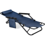 Шезлонг лежак Outtec раскладной синий