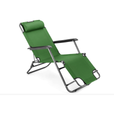 Шезлонг лежак Outtec раскладной зеленый