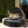 Садовая мебель Outtec Round Lounge Chairs черно-графитовая