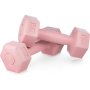 Гантели для фитнеса композитные Gymtek 2х1кг розовый