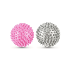 Набір масажних м'ячів Gymtek 70 мм 2 шт твердий/м'який сіро-рожевий