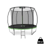 Батут Outtec Premium 8ft (252см) черно-зеленый с внутренней сеткой