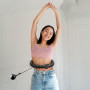 Хулахуп Queenfit регульований масажний з обважнювачем чорний