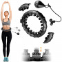 Хулахуп Queenfit регульований масажний з обважнювачем чорний
