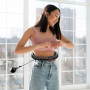 Хулахуп Queenfit регульований масажний з обважнювачем чорний