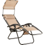 Шезлонг лежак Outtec Zero Graviti Sun раскладной с козырьком беж