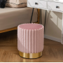 Пуф Costway Rosa велюровий на металевій основі #JV11483PI