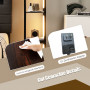 Стелаж-торшер Costway Lumina Dimmer 163 з LED підсвіткою на 4 полиці лофт, коричневий