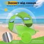 Пляжний намет-тент Pop-Up Costway саморозкладний від сонця 3-4 місний зелений