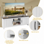 Тумба під телевізор Costway Farmhouse TV Console 65 з дверцятами та відкритими полицями білий