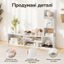 Тумба під телевізор Costway зі стелажем для ТВ до 50" білий
