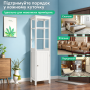 Шафа-пенал у ванну Costway 160 см з полицями та дверцятами білий