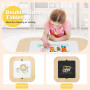 Комплект дитячих меблів Costway Kids Set 2-in-1 Desk стіл та 2 стільці з двосторонньою стільницею-до
