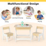 Комплект дитячих меблів Costway Kids Set 2-in-1 Desk стіл та 2 стільці з двосторонньою стільницею-до