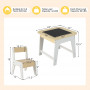 Комплект дитячих меблів Costway Kids Set 2-in-1 Desk стіл та 2 стільці з двосторонньою стільницею-до